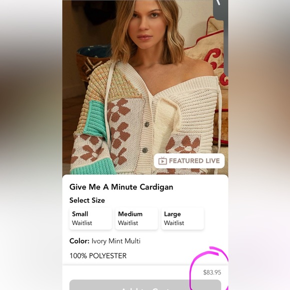 New POL Heart and Daisy Cardigan Sweater Super Soft and Hard to Find Size Large - Picture 4 of 4